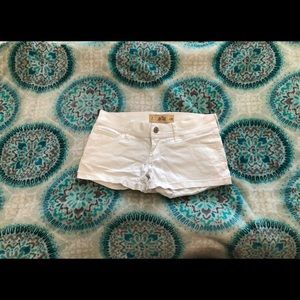 White Hollister Twill Shorts